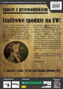 Szafirowe spodnie na UW - Spacer śladami studenckiej Warszawy