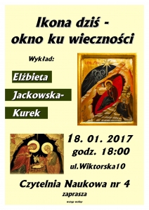 Ikona dziś - okno ku wieczności - spotkanie z ikonografem Elżbietą Jackowską-Kurek