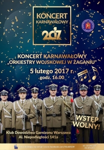 Koncert Karnawałowy w wykonaniu Orkiestry Wojskowej z Żagania