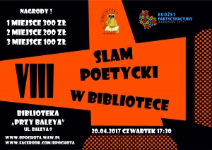 Slam w Bibliotece, czyli Spotkania Ludzi Amatorów Mowy, czyli Poeci na Start