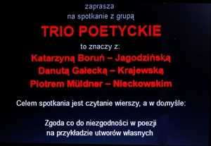 Spotkanie z grupą "Trio Poetyckie"