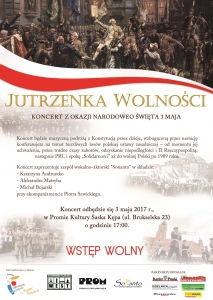 "Jutrzenka Wolności" - koncert z okazji Narodowego Święta 3 Maja