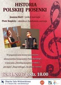 Koncert "Historia Polskiej Piosenki" w wykonaniu duetu Joanna Hort & Piotr Kopietz