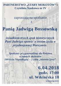 Spotkanie z Jadwigą Bossowską