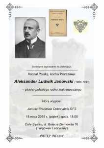 Kochał Polskę, kochał Warszawę: Aleksander Ludwik Janowski - prelekcja