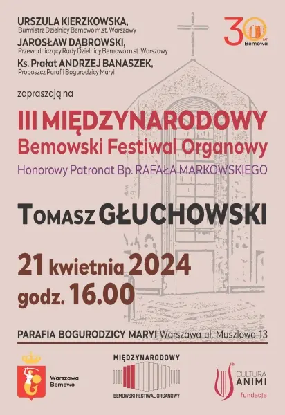III Międzynarodowy Bemowski Festiwal Organowy | Tomasz Głuchowski